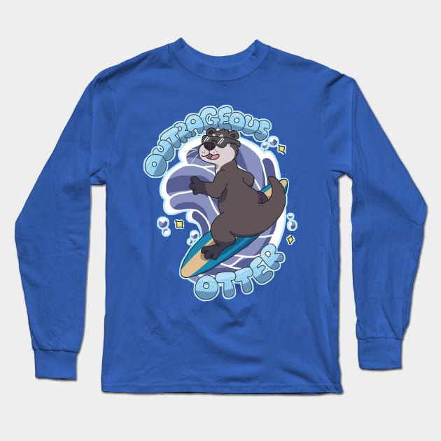 Outrageous Otter Long Sleeve T-Shirt by goccart